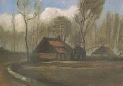 Vincent Van Gogh Farmhouses among Trees (nn04) painting